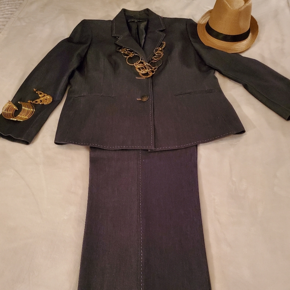 Denim pantsuit